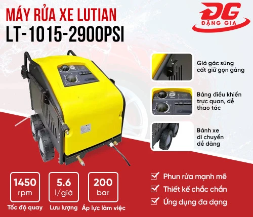 Máy rửa xe ô tô hơi nước nóng - lạnh LUTIAN LT-1015-2900PSI 2
