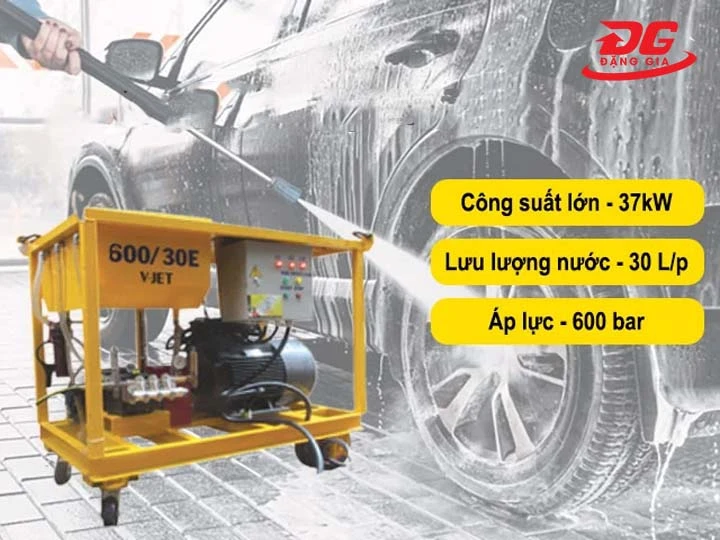 Máy rửa xe công nghiệp V-JET 600/30 hiệu suất cao