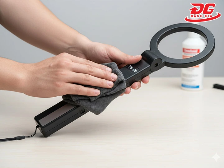 Vệ sinh máy dò kim loại TS80 đúng cách