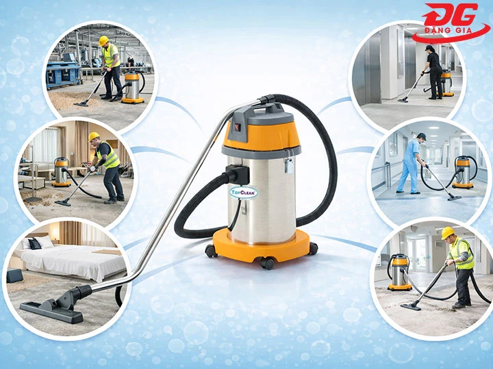 Ứng dụng của máy hút bụi công suất lớn TopClean TC 30S