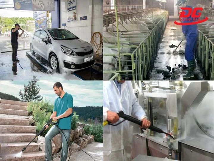 ứng dụng máy xịt rửa xe công nghiệp V-JET 300/22