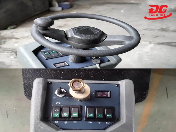 Xe quét rác ngồi lái Kumisai KMS-1350E chắc chắn