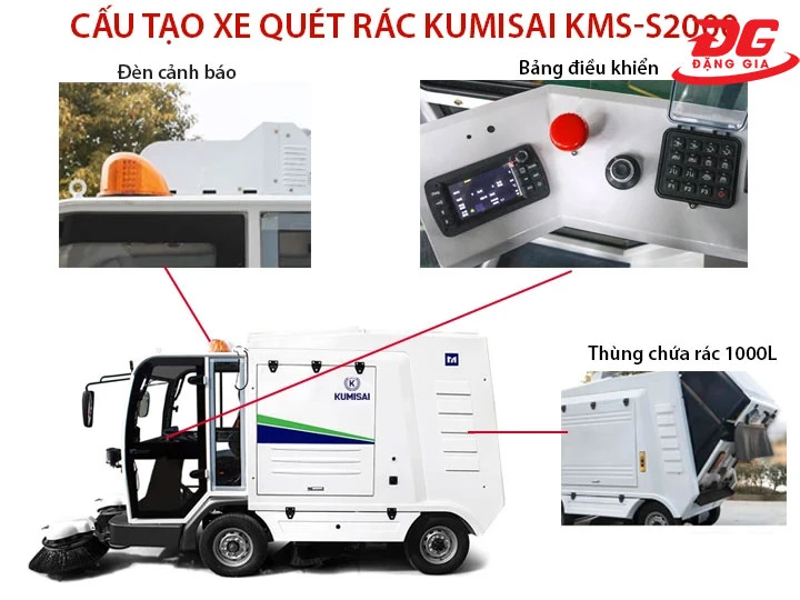 Thùng chứa rác xe quét rác Kumisai KMS-S2000