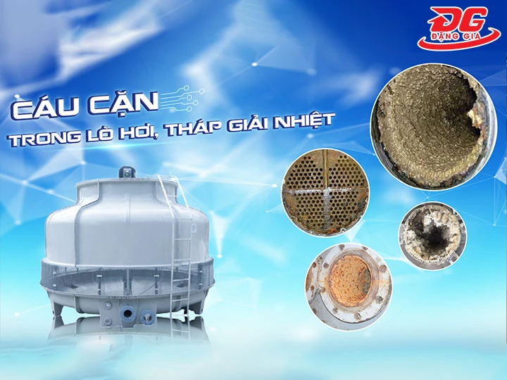 cáu cặn trong tháp giải nhiệt