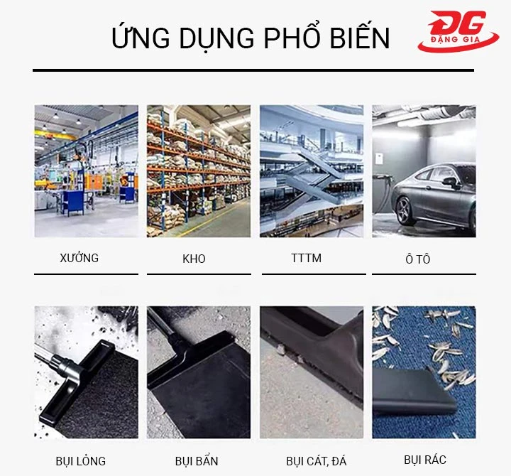 Ứng dụng của máy hút bụi DQC - Tech 33L trong công nghiệp