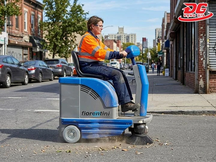 vận hành xe quét rác Fiorentini Mini Sweeper