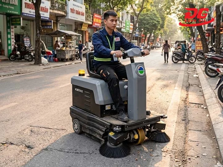 sử dụng xe quét rác Kumisai KMS-82 (Mini)