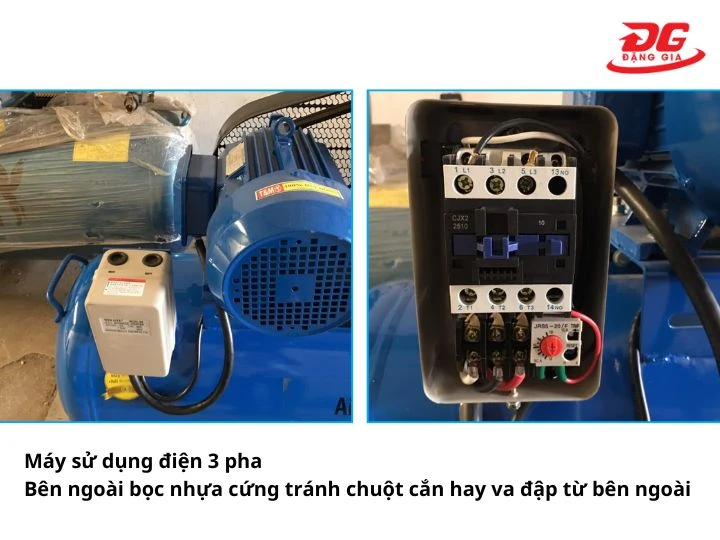 Máy sử dụng nguồn điện 3 pha, đảm bảo vận hành ổn định