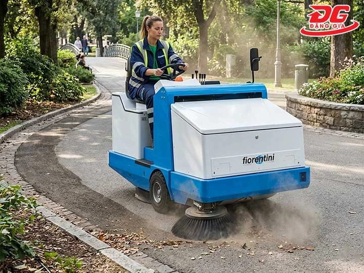 máy quét rác Fiorentini S 48 làm sạch nhanh