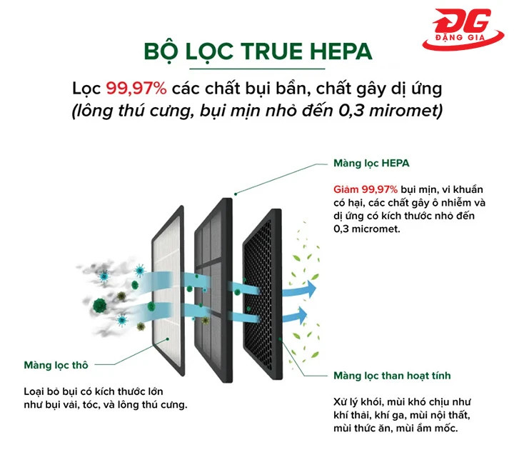màng lọc của máy lọc không khí Kumisai KMS-D60