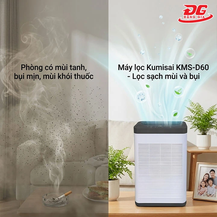 máy lọc không khí Kumisai KMS-D60 khư mùi tốt