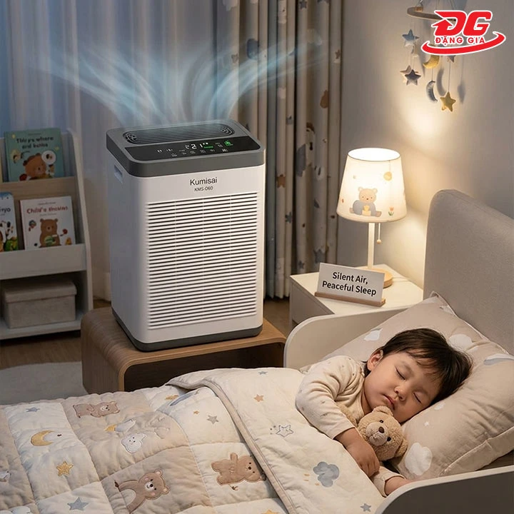 máy lọc không khí Kumisai KMS-D60 vận hành êm ái