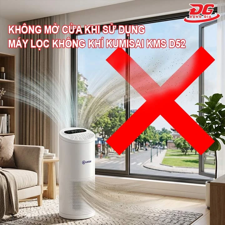 không mở cửa khi dùng máy lọc