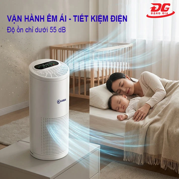 máy lọc không khí Kumisai KMS D52 vận hành êm ái