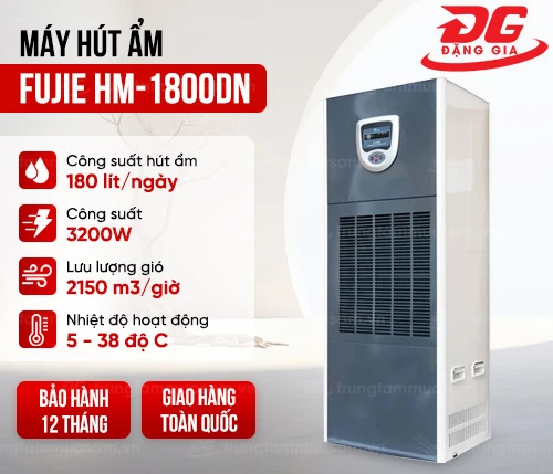 Máy hút ẩm công nghiệp Fujie HM-1800DN 2
