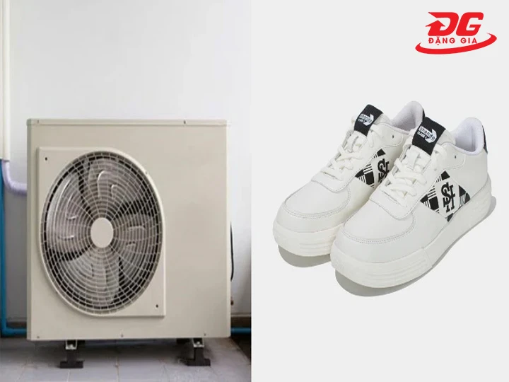 Cách phơi giày gần giàn nóng máy lạnh