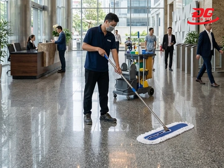 Nên lau theo chiều từ trong ra ngoài để sạch hơn