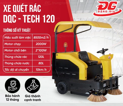 Xe quét rác ngồi lái DQC - Tech 120 2