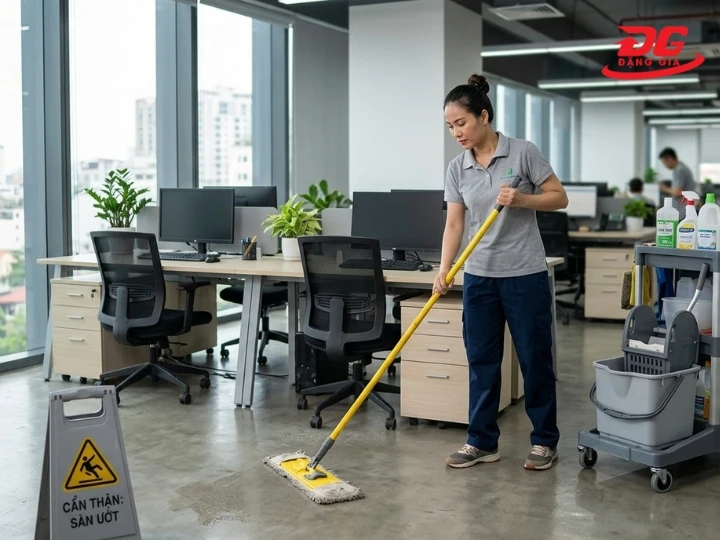 Nên lau theo chiều ngang để vừa nhanh, vừa sạch
