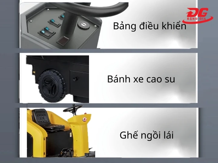 Xe quét rác DQC - Tech 120 rất dễ thao tác và điều khiển