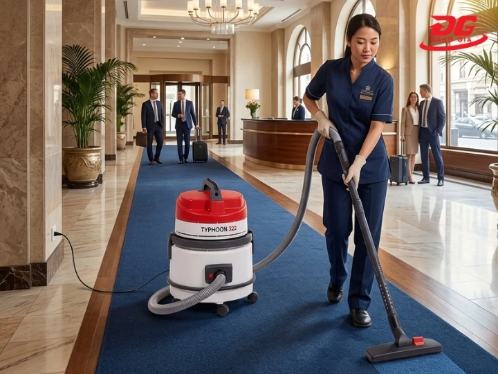 Typhoon KS-M322 sở hữu động cơ mạnh mẽ, hút sạch bụi bẩn