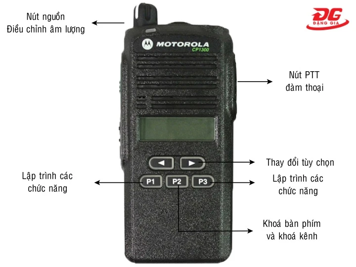 Các bước sử dụng máy bộ đàm Motorola CP1300
