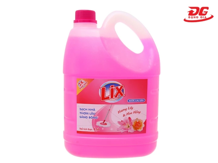 Nước lau sàn Lix cho sàn gỗ khá an toàn