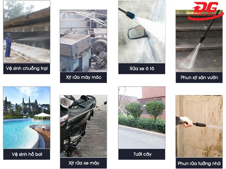Ứng dụng máy rửa xe DQC-Tech 