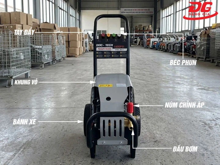Kết cấu máy rửa xe DQC-Tech 