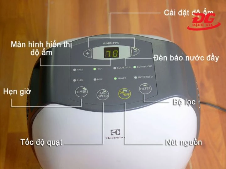 Các chức năng tiện ích được tích hợp trong máy hút ẩm