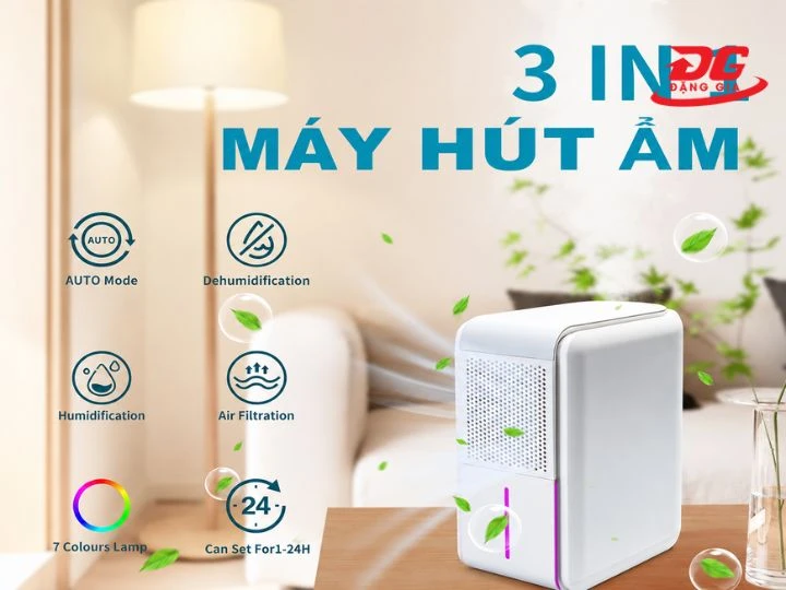 Máy hút ẩm 3 in 1 giúp tiết kiệm điện năng