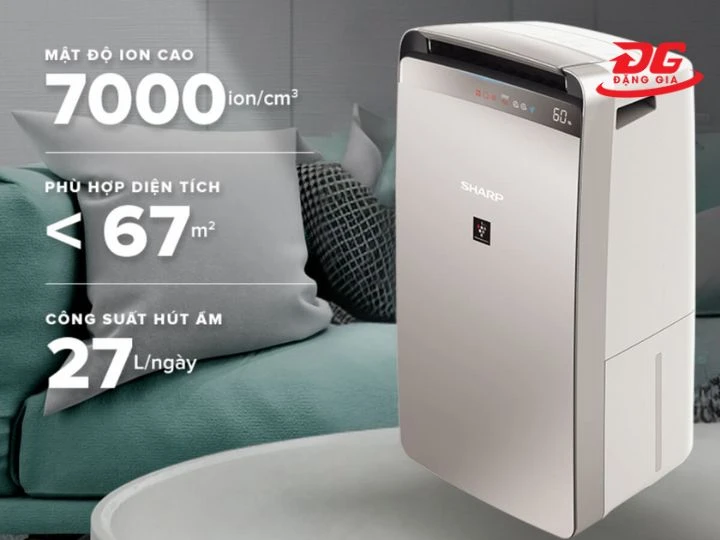 máy hút ẩm Sharp với công suất làm việc đạt chuẩn
