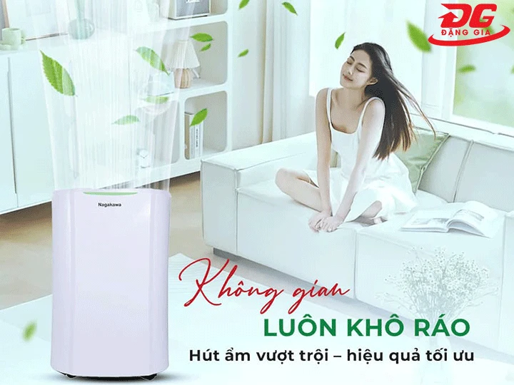 hút ẩm ổn định, không gian khô ráo