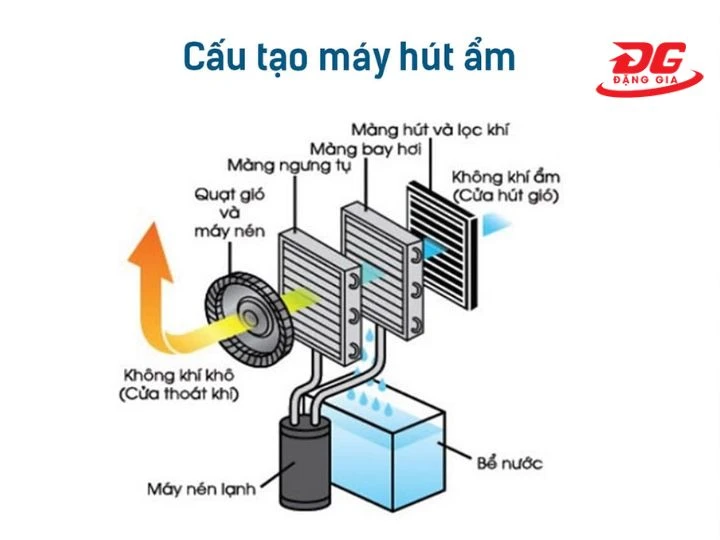 cấu tạo và nguyên lý hoạt động của máy hút độ ẩm