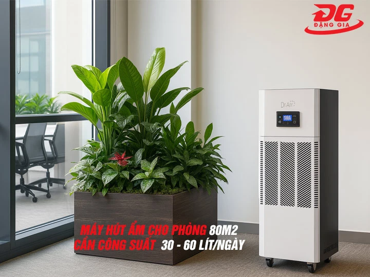 máy hút ẩm phòng 80m2