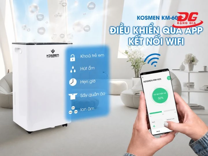Kosmen KM-60S xử lý độ ẩm trong không gian rộng