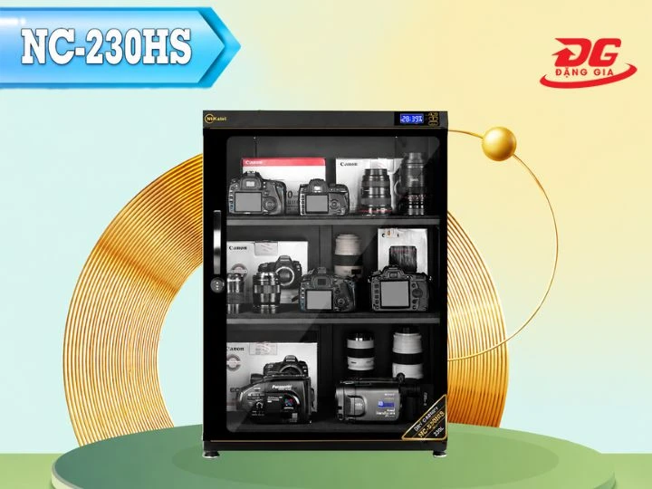 Tủ chống ẩm Nikatei NC-230HS được thiết kế cứng cáp