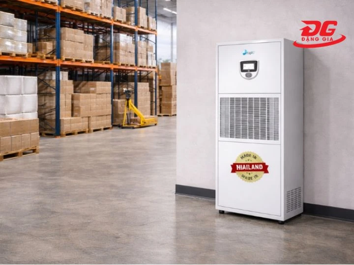Máy hút ẩm công nghiệp Fujie HM-160 bảo vệ kho hàng bởi ẩm mốc
