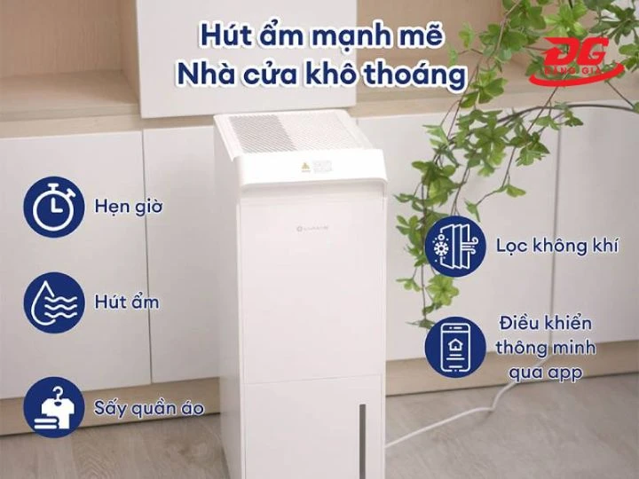 với đa dạng chức năng hút ẩm giúp nhà cửa khô thoáng