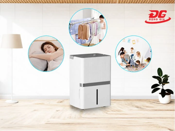 máy hút ẩm không khí tích hợp nhiểu tính năng tiện ích