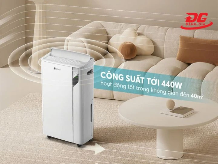chọn công suất phù hợp với diện tích phòng