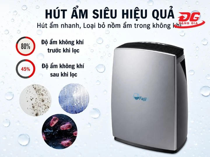 Fujie HM-PD16 phù hợp cho không gian khoảng 20 - 30m²